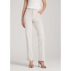 American Tall Flex Ponte Straight Leg Pants for Tall Women in White Sand Size XL